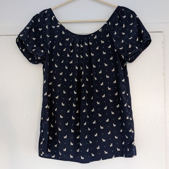 Old Navy Short-Sleeved Cat Blouse - Picture 2 of 4